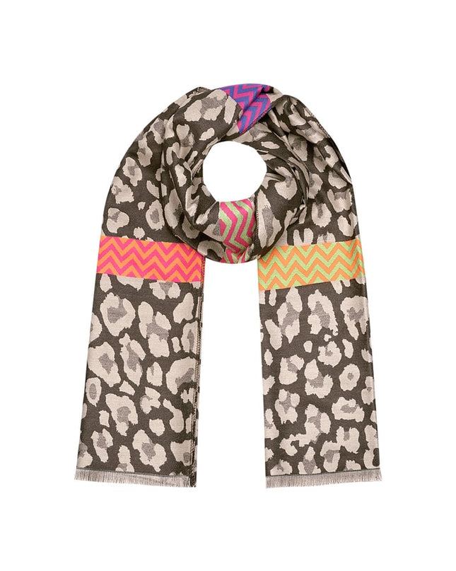 pantersjaal met gekleurde details