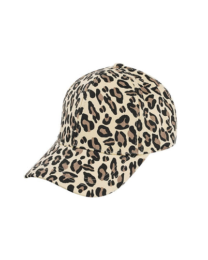 Leopard print cap - brown