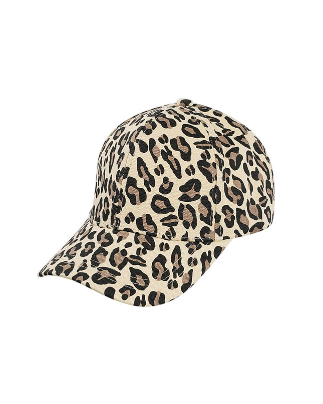 Leopard print cap - brown