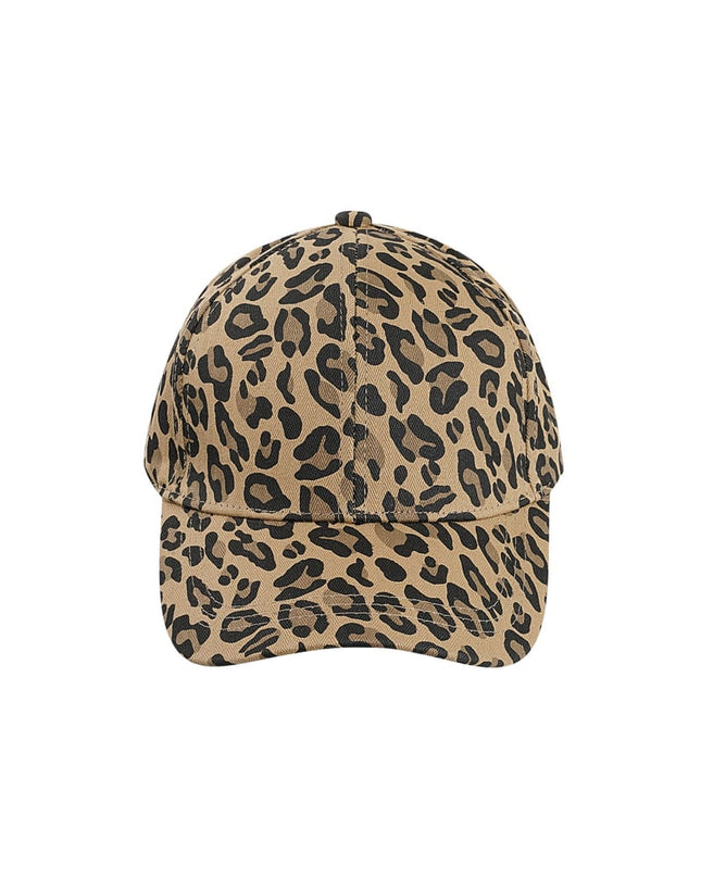 Leopard print cap - brown
