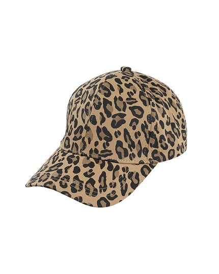 Leopard print cap - brown