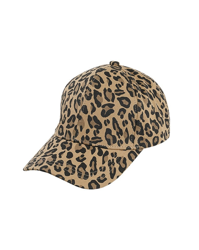 Leopard print cap - brown