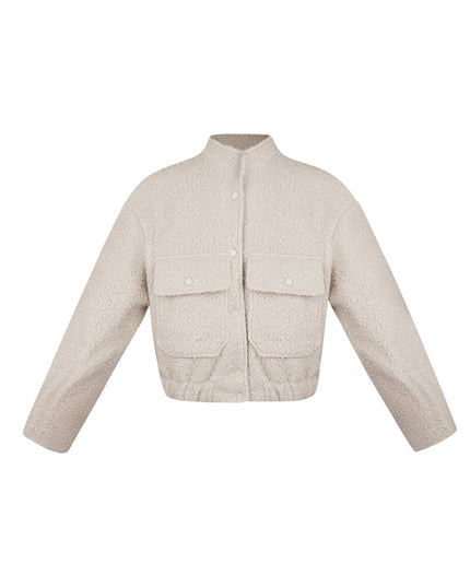 Boucle bomber jacket