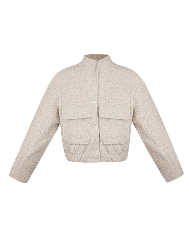 Boucle bomber jacket