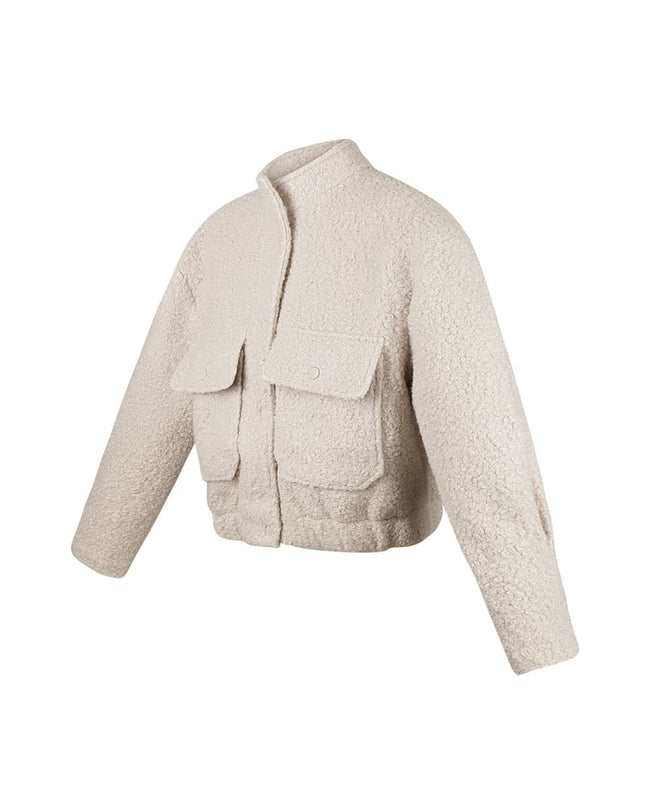 Boucle bomber jacket