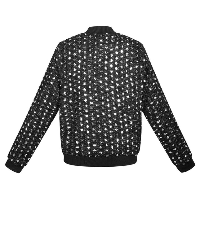 Bomber jacket sparkly day - Black