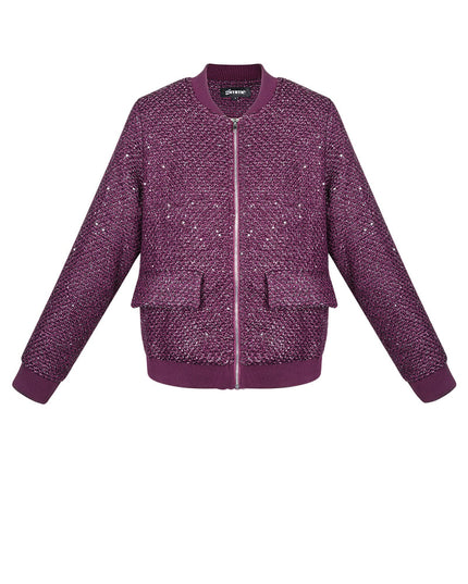 Bomber jacket sparkly day - Black