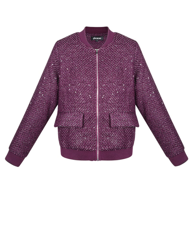 Bomber jacket sparkly day - Black