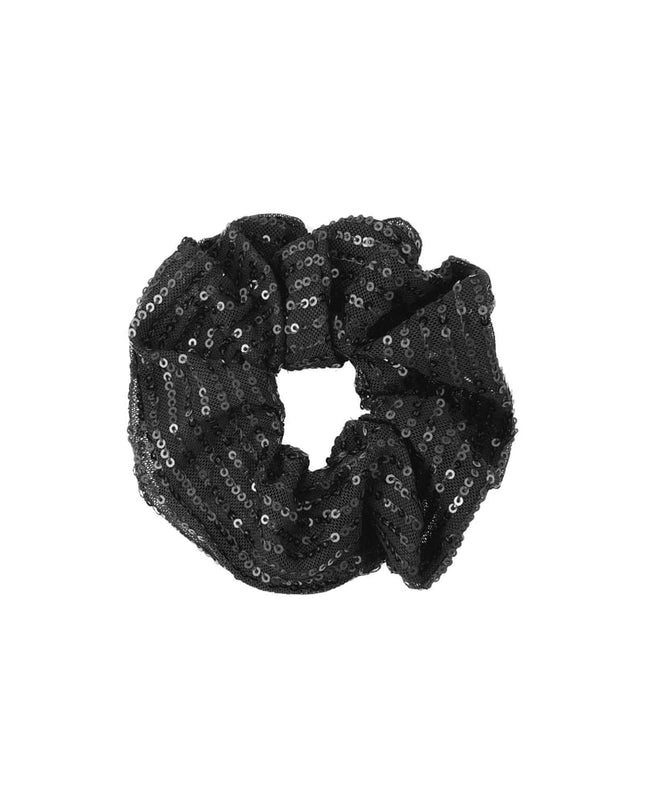 Glitter scrunchie - silver color color