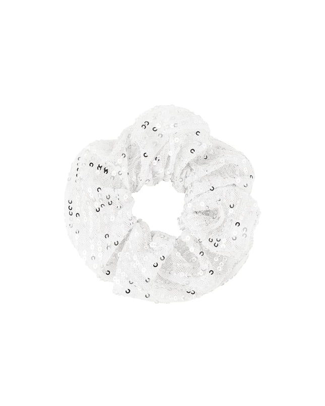 Glitter scrunchie - silver color color