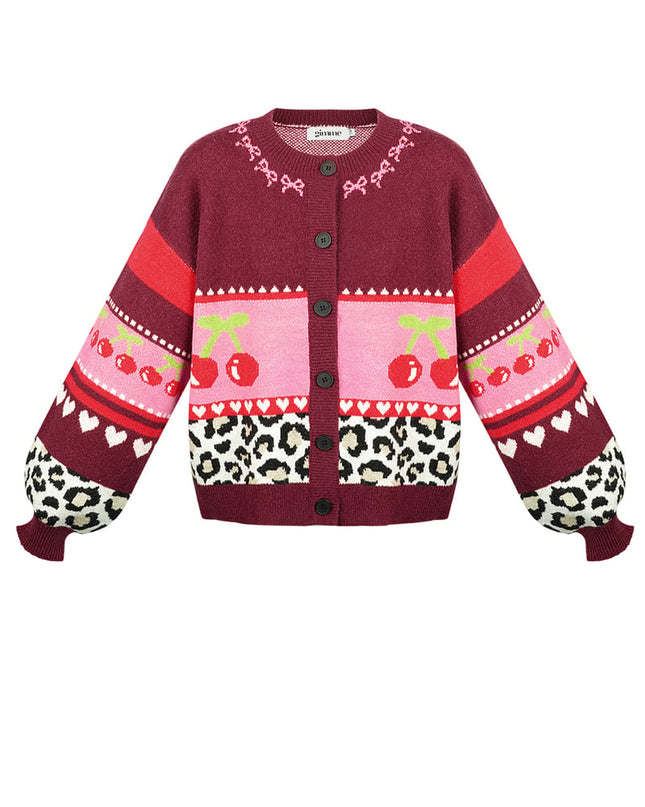 Vest cherry baby - Beige roze