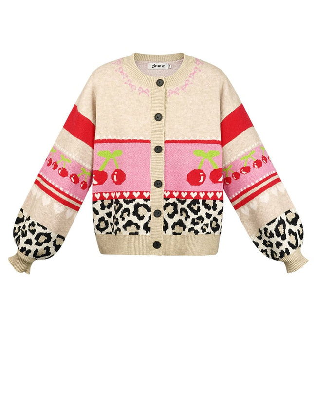 Vest cherry baby - Beige roze