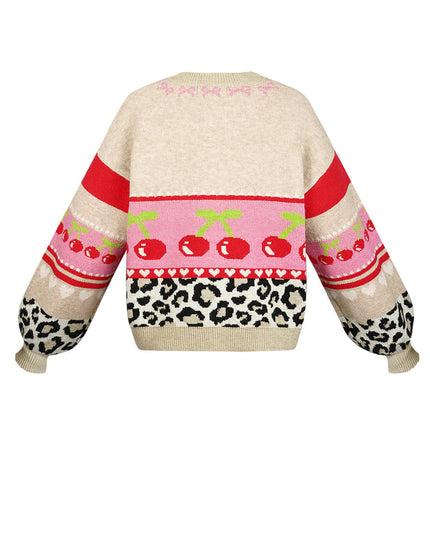 Vest cherry baby - Beige roze