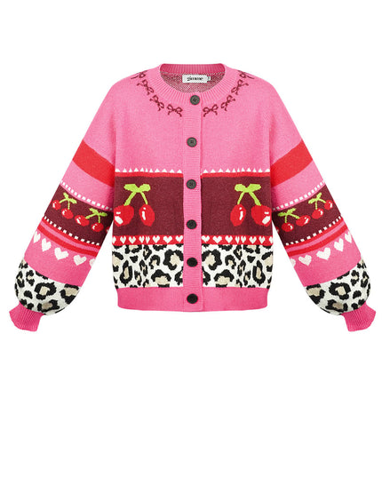 Vest cherry baby - Beige roze