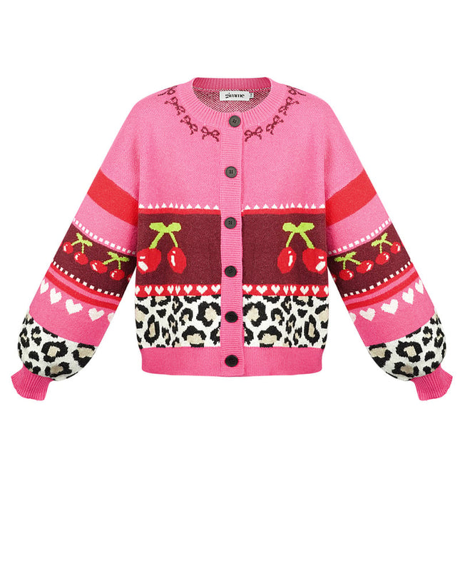 Vest cherry baby - Beige roze