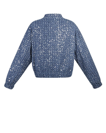 Denim jacket with sequins - Blue