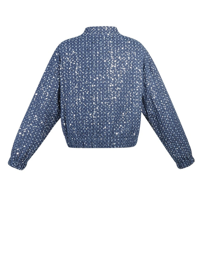 Denim jacket with sequins - Blue
