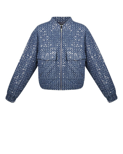 Denim jacket with sequins - Blue