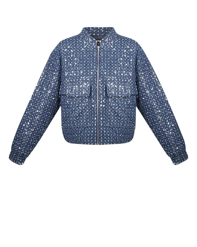 Denim jacket with sequins - Blue