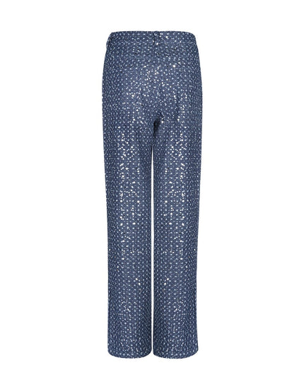 Denim Jeans with Sequins - Blue