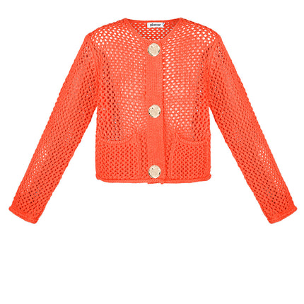 Gebreide Polyester Vrouwen Cardigan Open Voorkant Haakpatroon