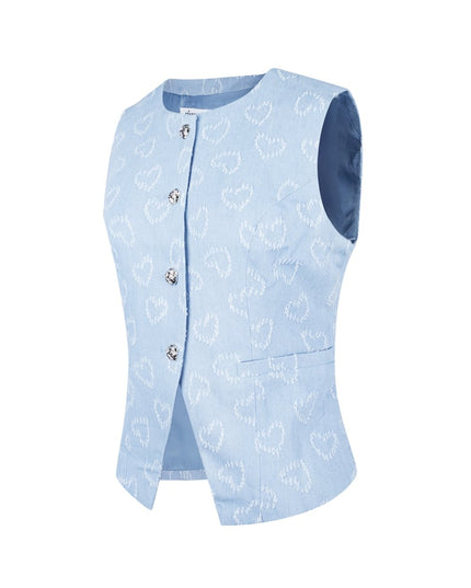 Heartsy Corset Top - Light Blue