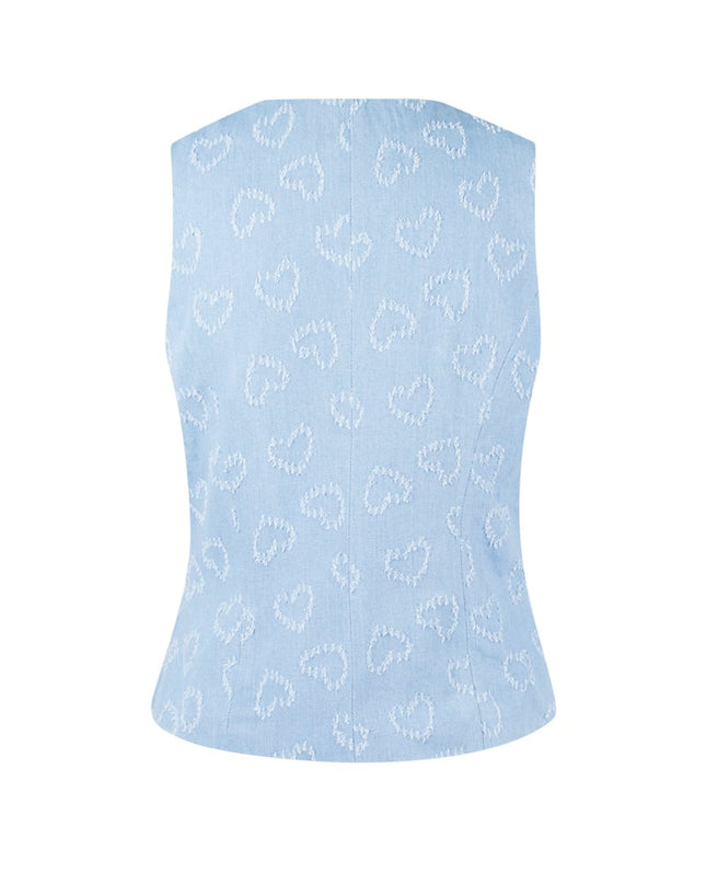 Heartsy Corset Top - Light Blue