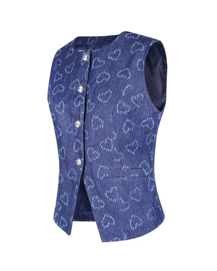 Heartsy Corset Top - Light Blue