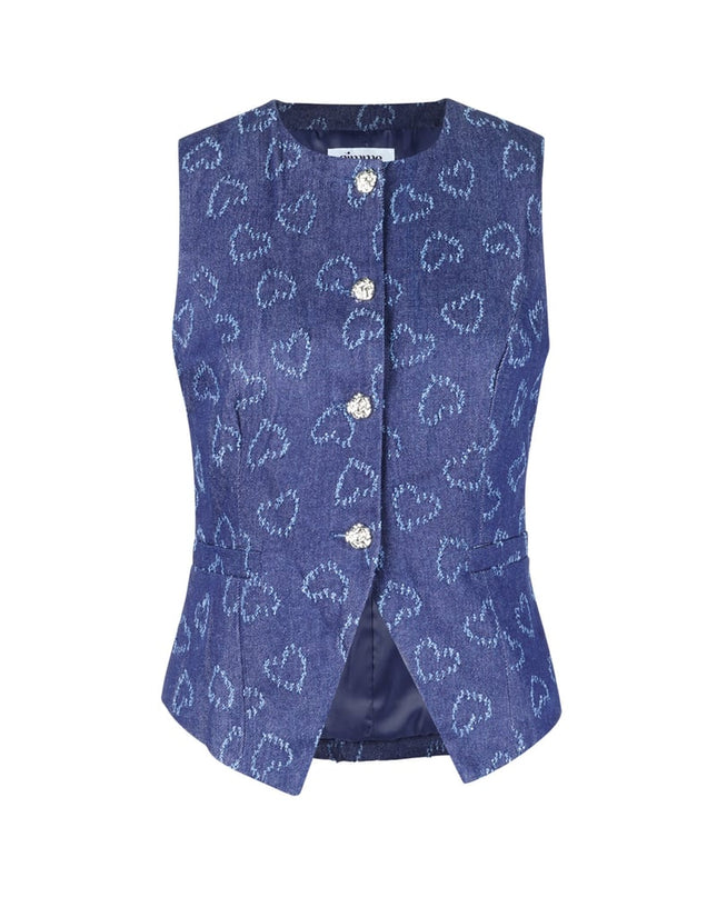 Heartsy Corset Top - Light Blue