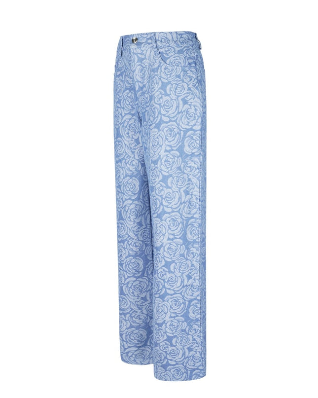 Flower fusion pants - light blue