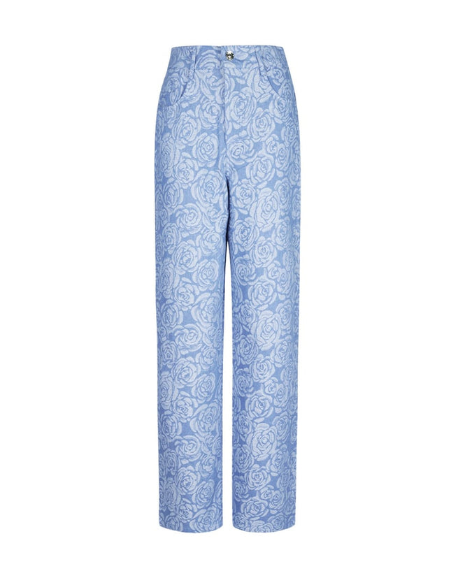 Flower fusion pants - light blue
