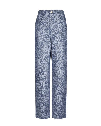 Flower fusion pants - light blue