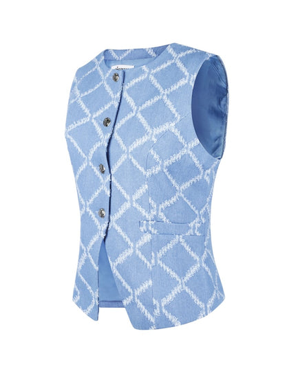Grids of grace corset - Light blue
