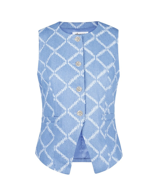Grids of grace corset - Light blue