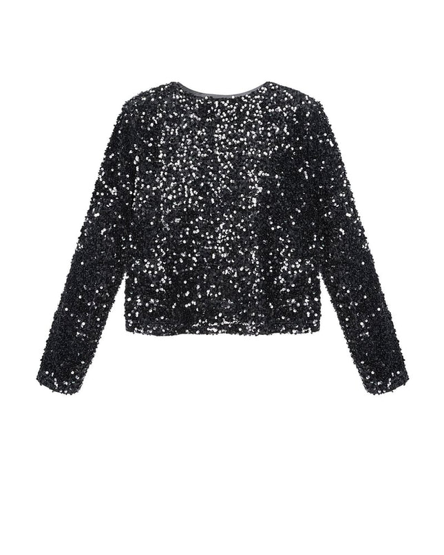 Party top with sequins