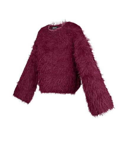 Fluffy finesse top - Burgundy