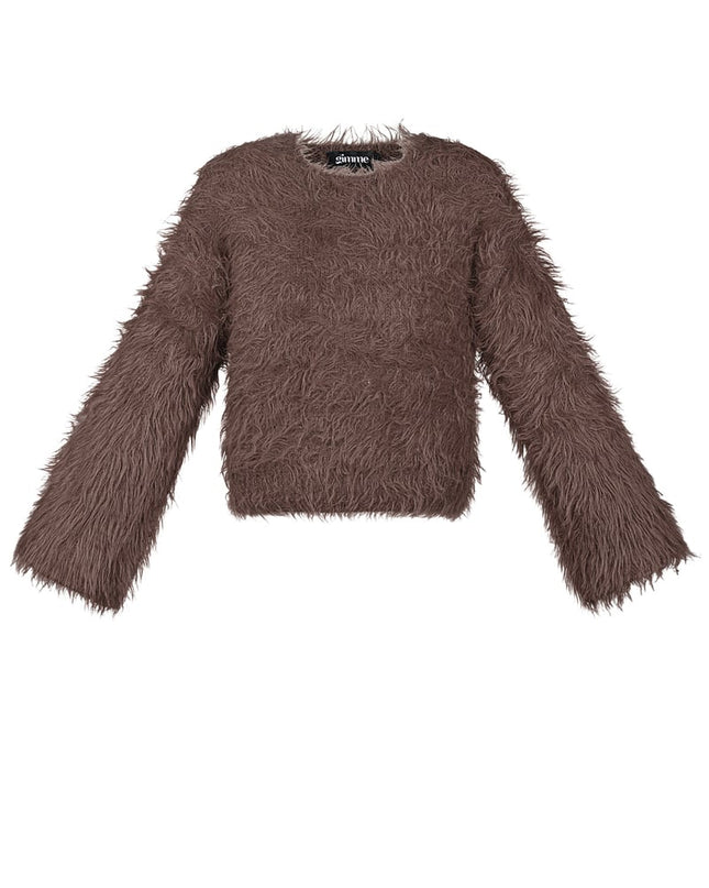 Fluffy finesse top - Burgundy