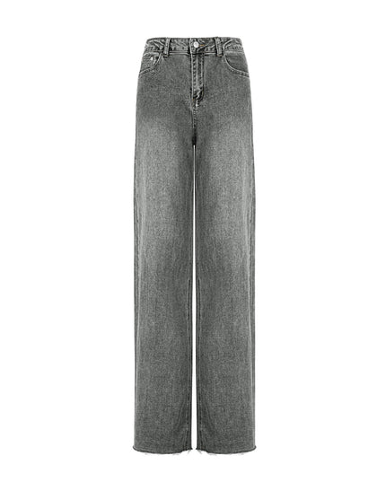 Cotton Woven Vrouwen Rechte Broek Casual Solid Color