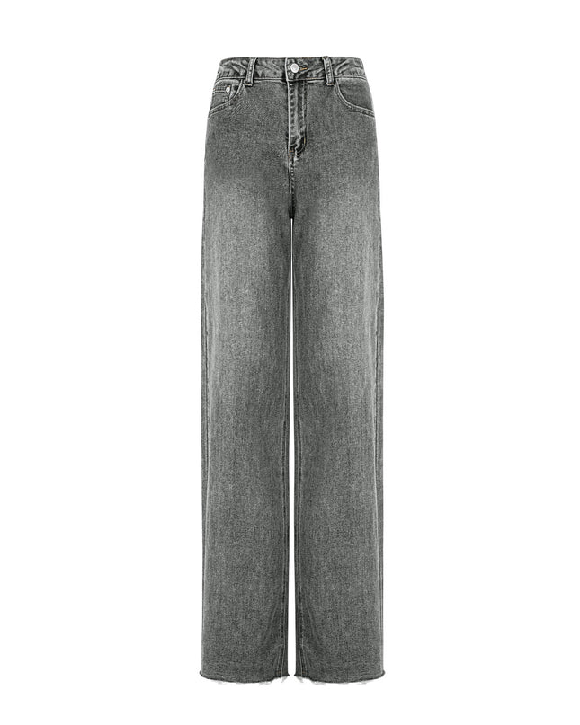 Cotton Woven Vrouwen Rechte Broek Casual Solid Color