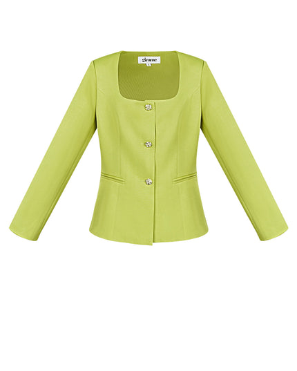 Trendy Blazer Top - lime