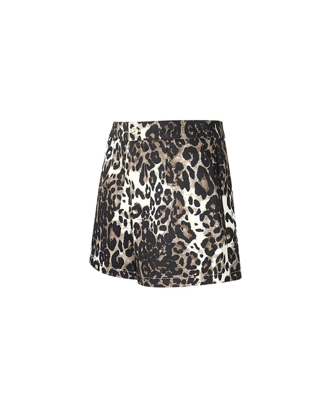 Leopard print shorts - Brown
