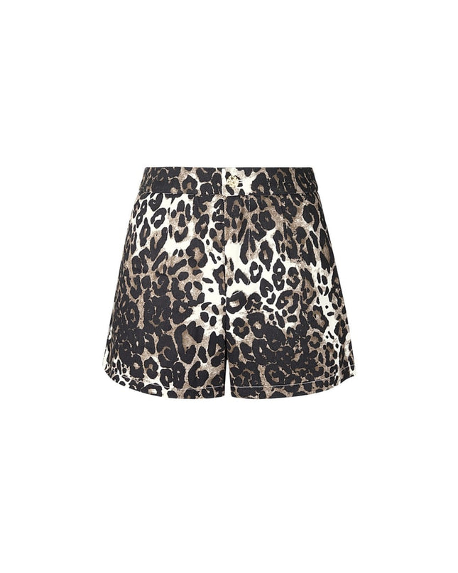 Leopard print shorts - Brown