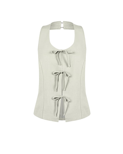Bow Sleeveless Top
