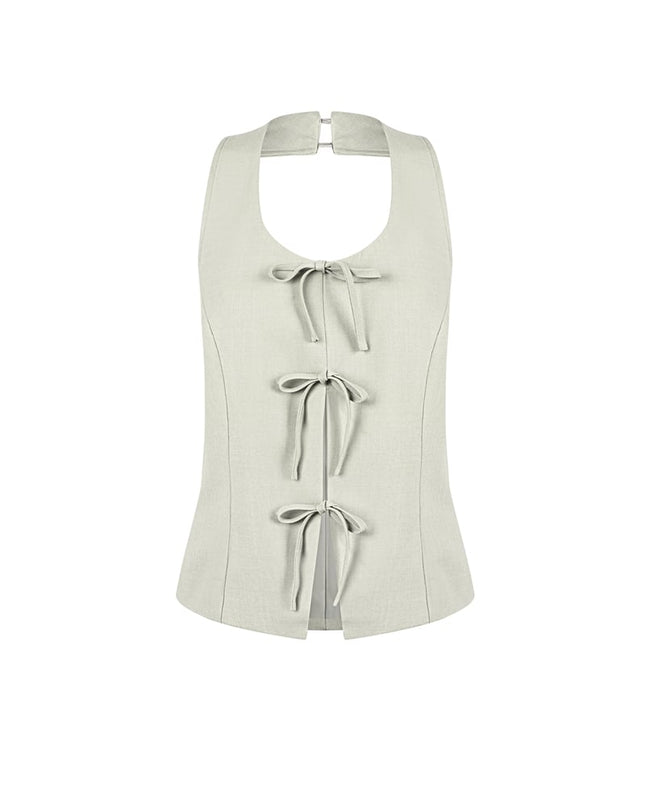 Bow Sleeveless Top