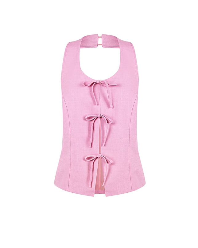 Bow Sleeveless Top