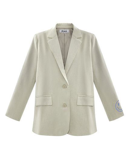 Blazer show your colorful smile - Gray