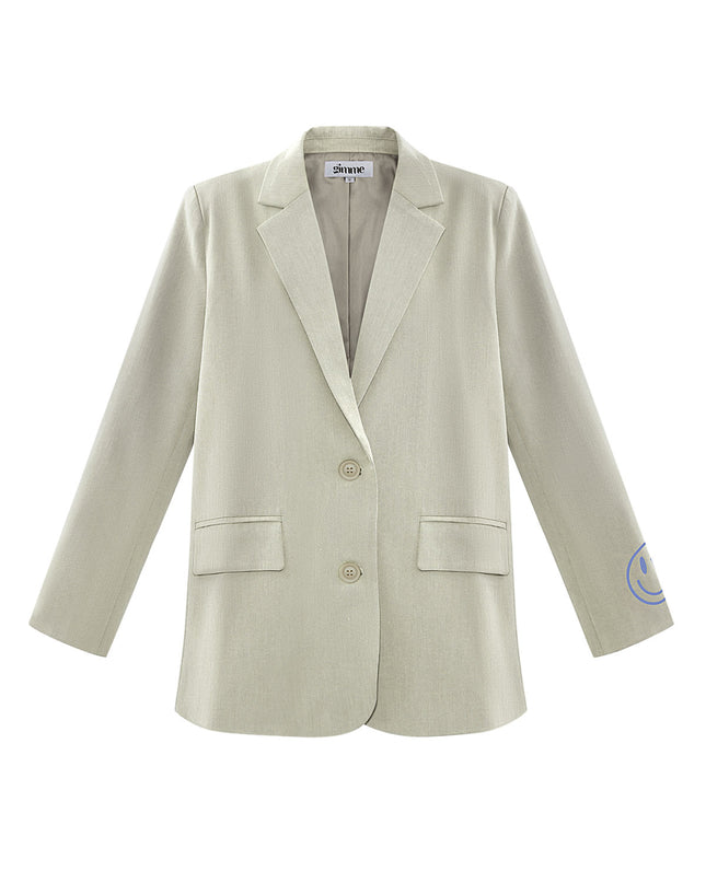 Blazer show your colorful smile - Gray