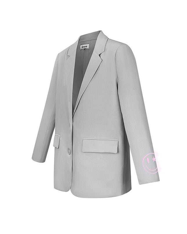 Blazer show your colorful smile - Gray
