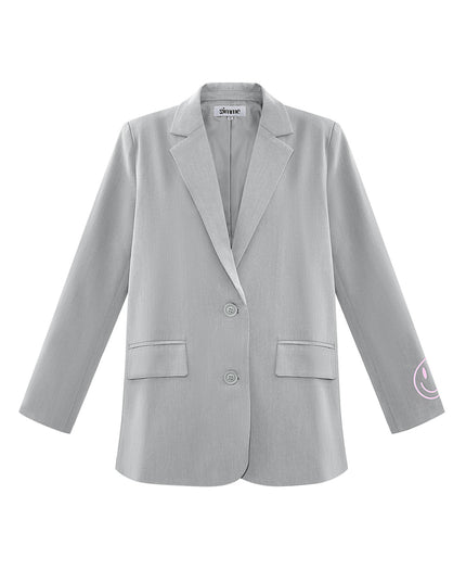 Blazer show your colorful smile - Gray