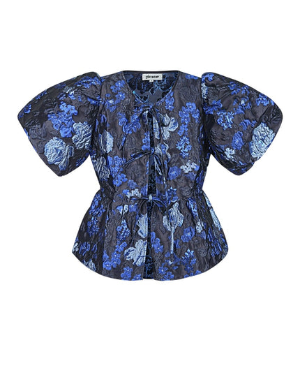 Short sleeve top floral - Champagne